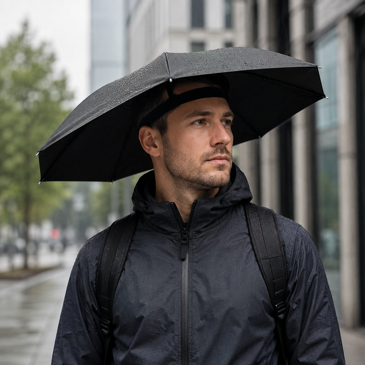 Foldable Head Umbrella Hat Windproof Fishing Camping Beach Outdoor