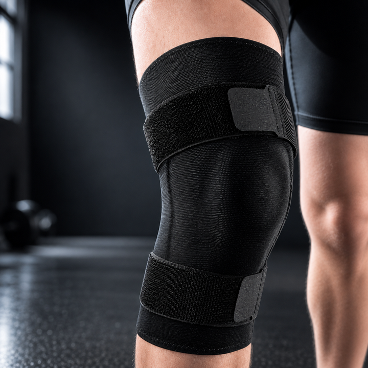 Compression Knee Brace Side Stabilizers Patella Gel Support Sleeve Sports