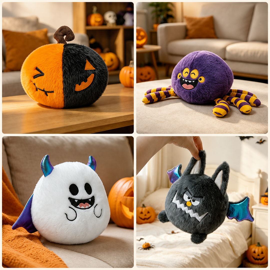 Halloween Plush Decoration Ornaments Pumpkin Ghost Bat Spider