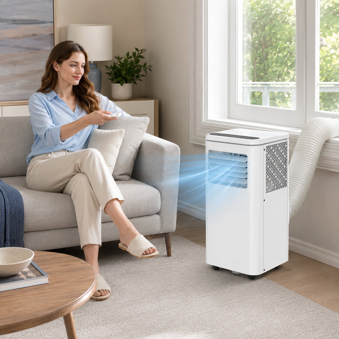 10000 BTU Portable Air Conditioner 4-in-1 Dehumidifier Fan Sleep Mode 450 Sq Ft