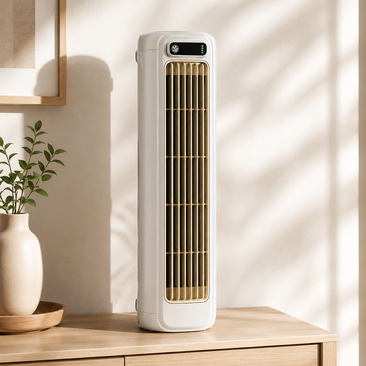 Portable Tower Fan 2000mAh Rechargeable Quiet Desktop Cooling Fan 3 Speed