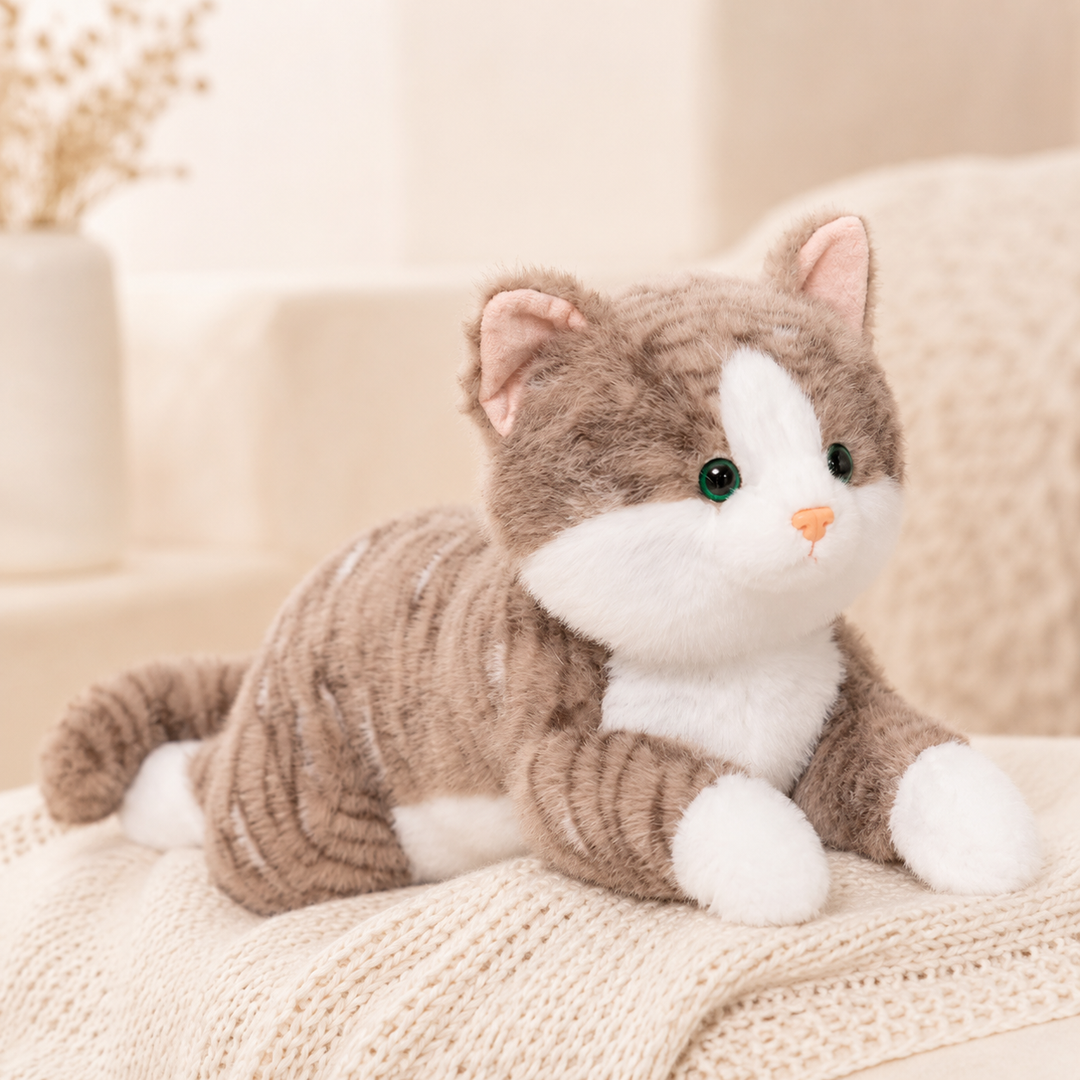 Lying Cat Plush Toy Soft Long Arm Kitten Pillow Kids Gift