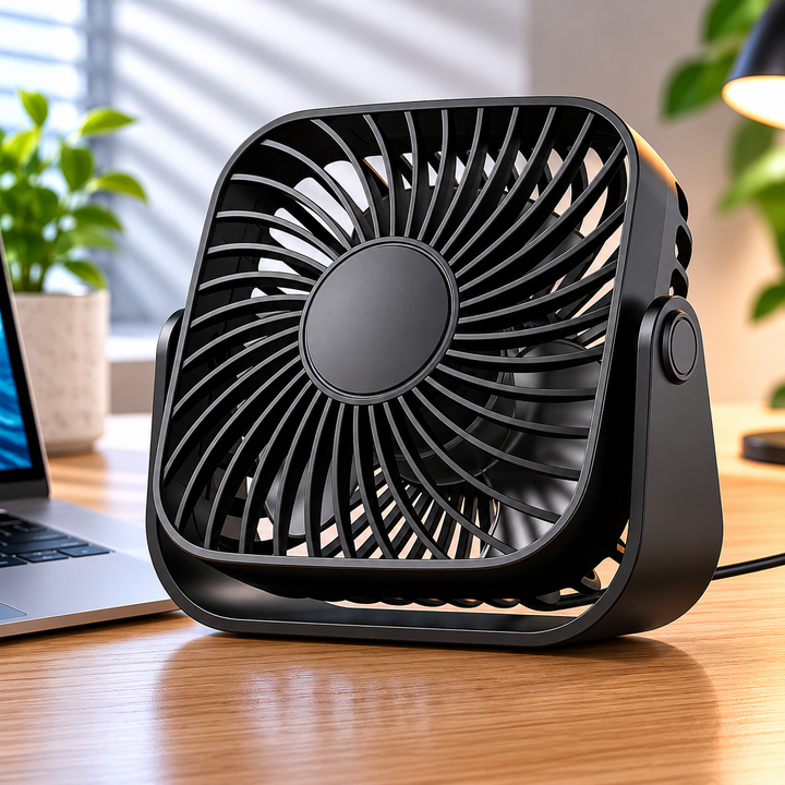 4 Inch USB Mini Portable Fan 3 Speed Quiet Personal Desk Fan 360 Adjustable