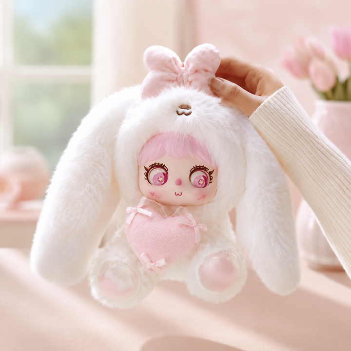 Cute Rabbit Ear Doll Plush Keychain Pendant Bag Charm Gift