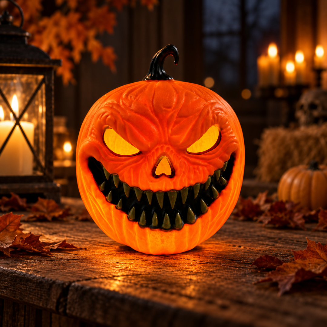 Scary Pumpkin Light Color Changing Jack O Lantern Halloween Decor