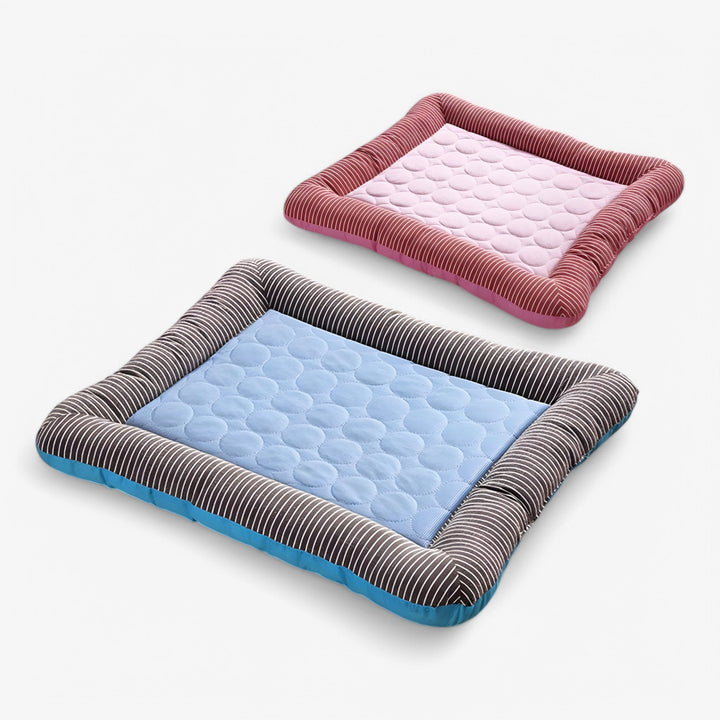 Pet Cooling Mat with Cushioned Edges for Dogs and Cats