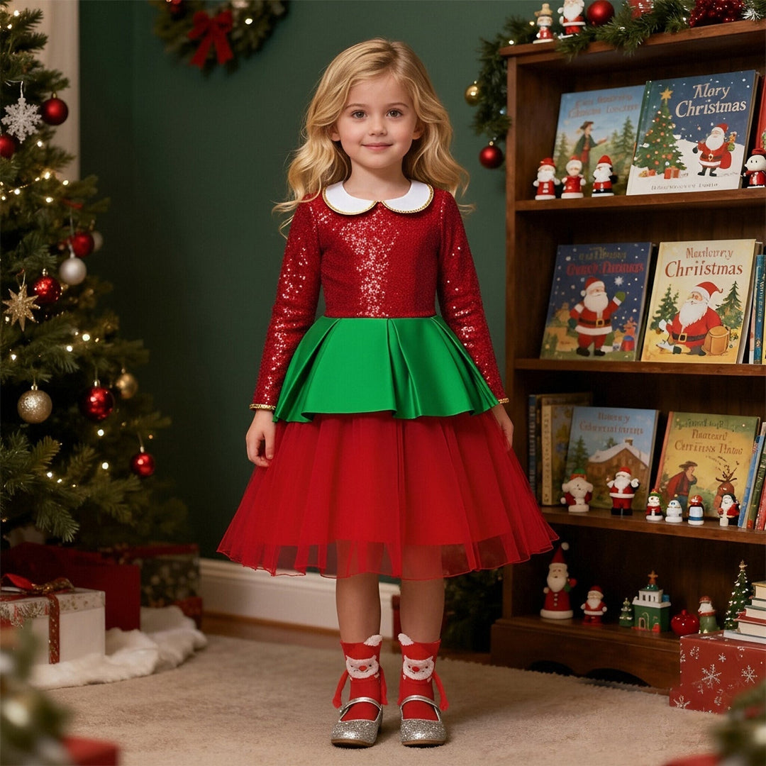 Girls Ball Gown Dress with Magnetic Socks