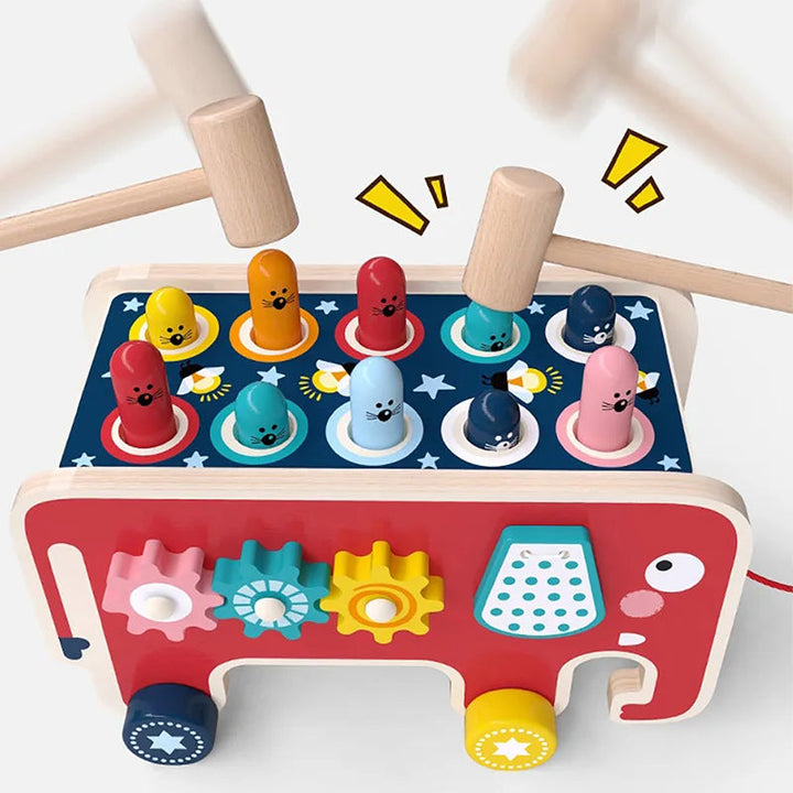 Montessori Wooden Elephant Motor Skills Toy