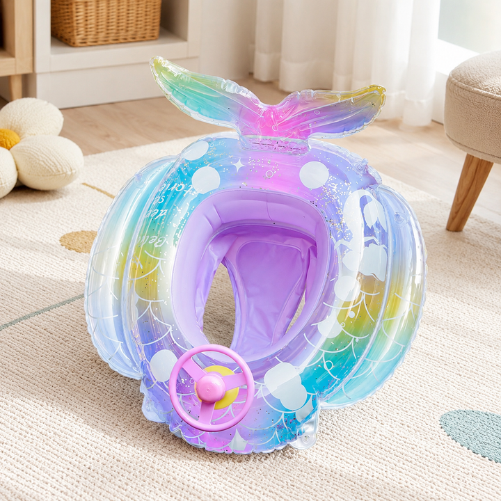 Toddler Mermaid Pool Float Baby Swim Ring Floaties Age 1-5 Summer