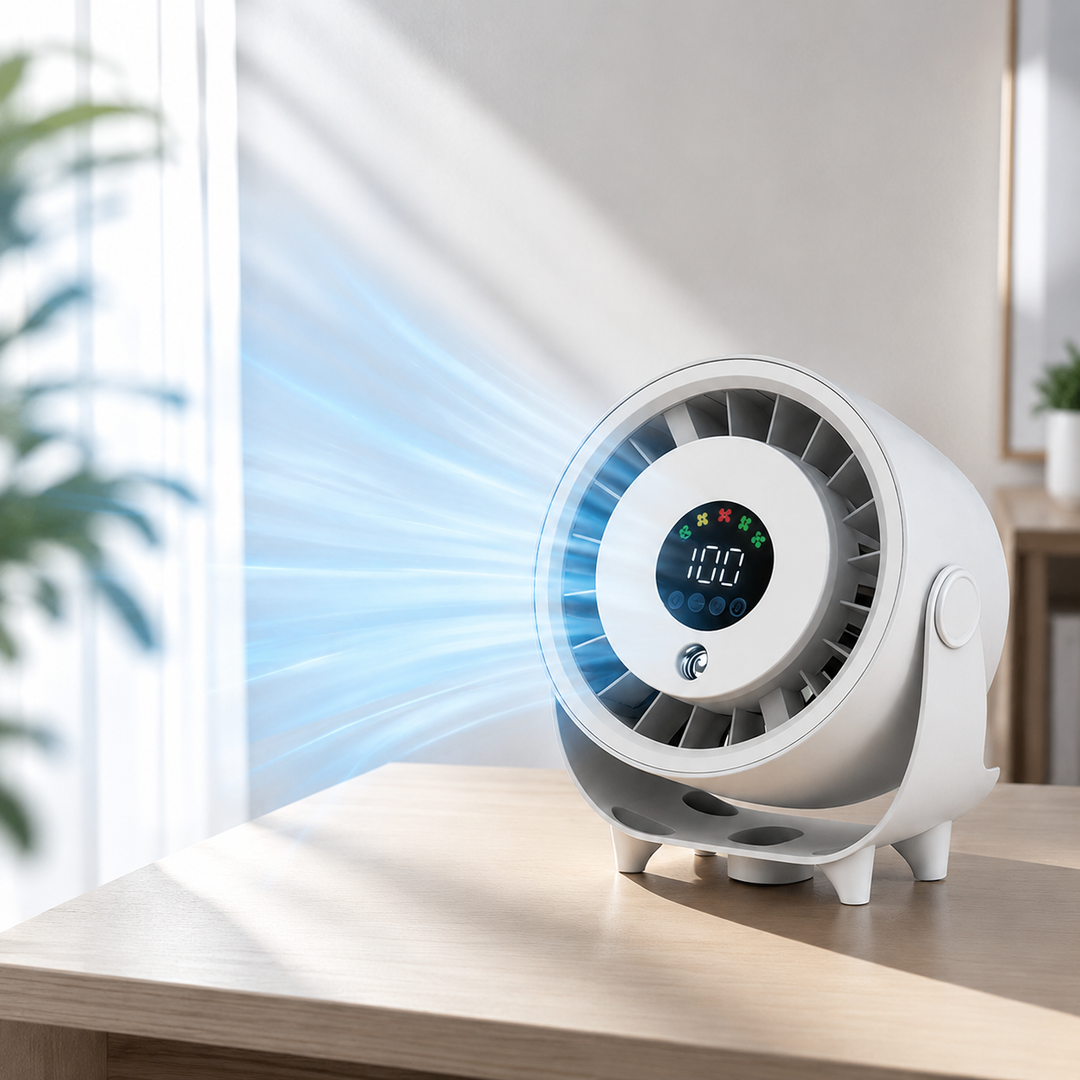 Portable Misting Fan Digital Display Quiet Cooling Humidifier Wall Hangable