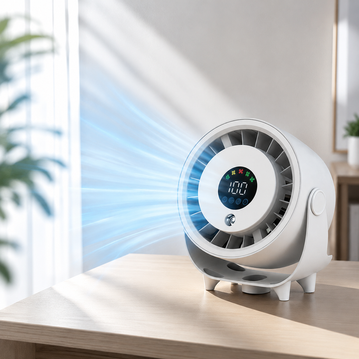 Portable Misting Fan Digital Display Quiet Cooling Humidifier Wall Hangable