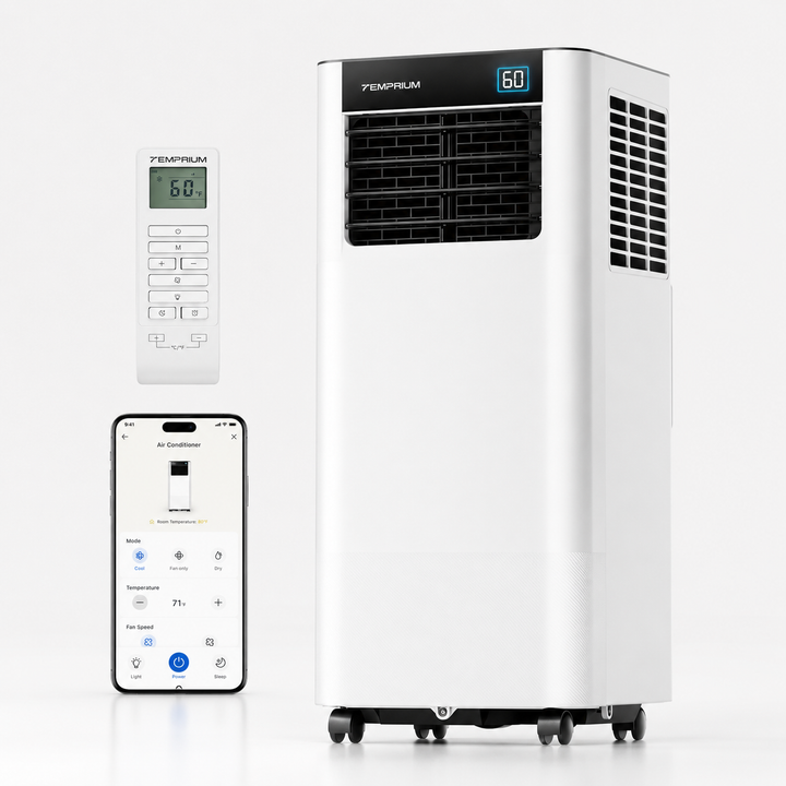 8000 BTU Smart Portable Air Conditioner WiFi App Voice Remote Smart Home