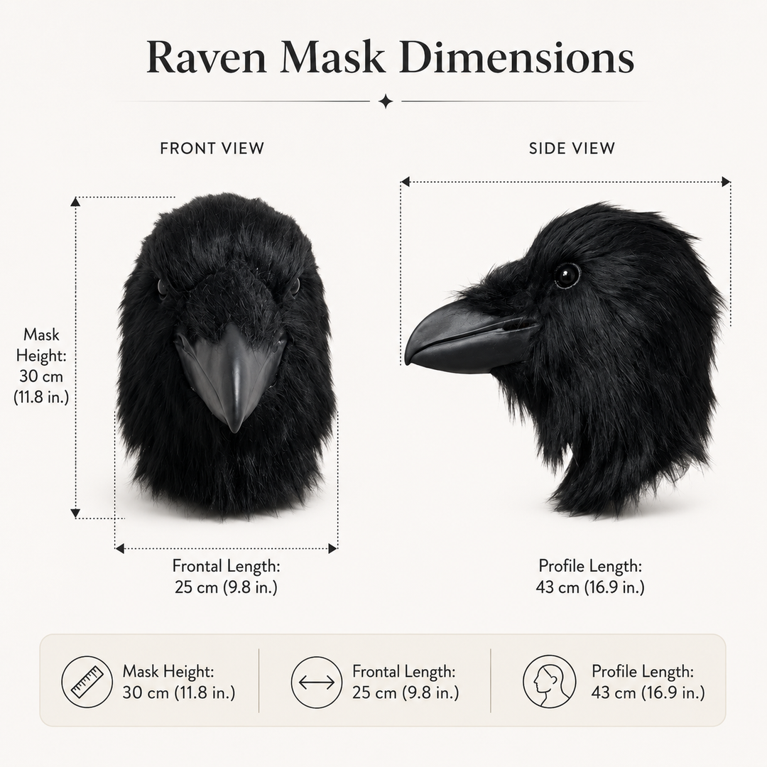 Black Raven Bird Latex Mask for Adult Halloween Costume