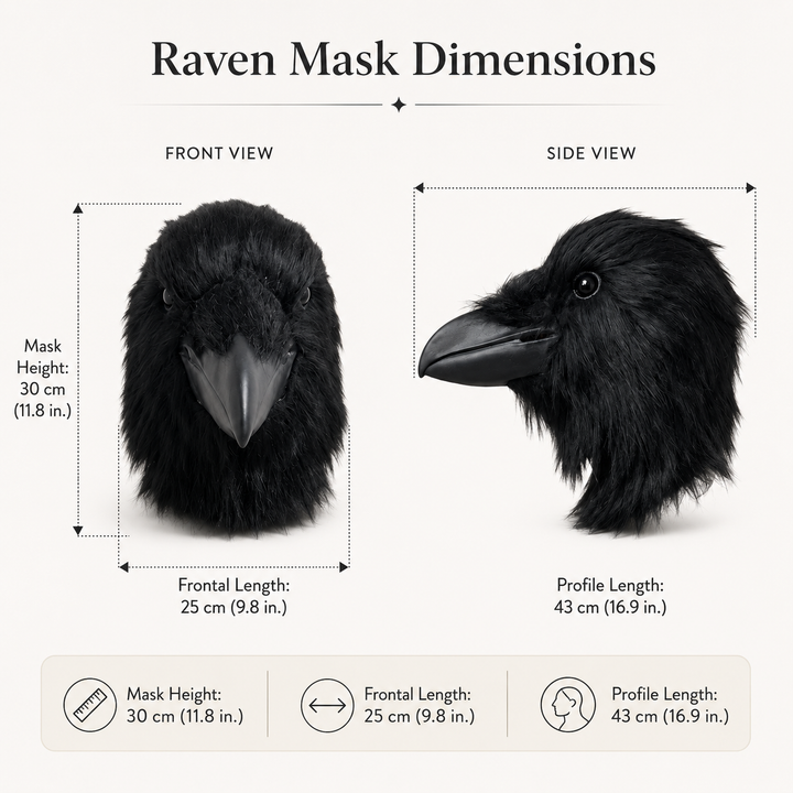 Black Raven Bird Latex Mask for Adult Halloween Costume