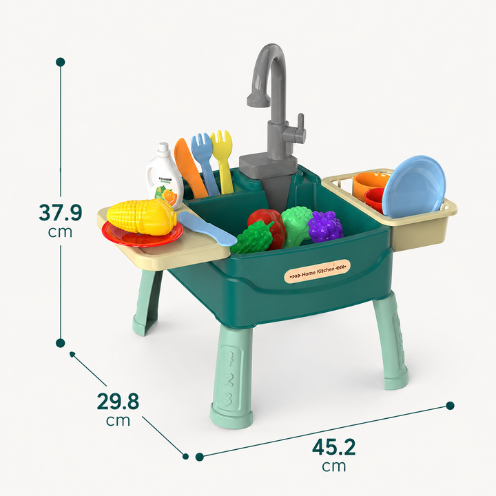 Kids Water Play Sink Set Water Table Indoor Outdoor