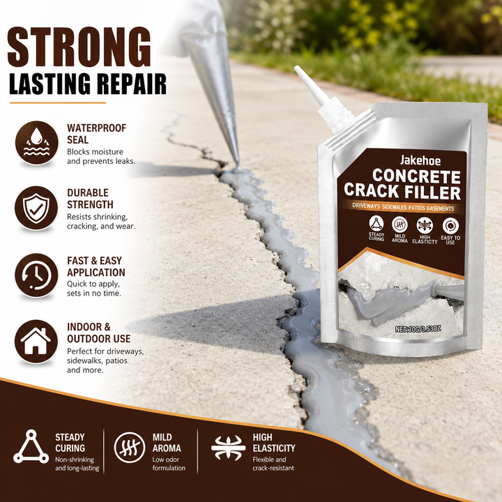Concrete Crack Filler Self-Leveling Driveway Repair Sealant Waterproof Quick Dry