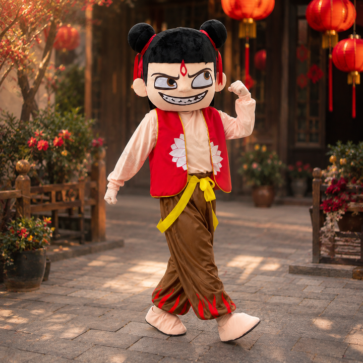 Nezha Warrior Boy Mascot Costume Full Body Costume