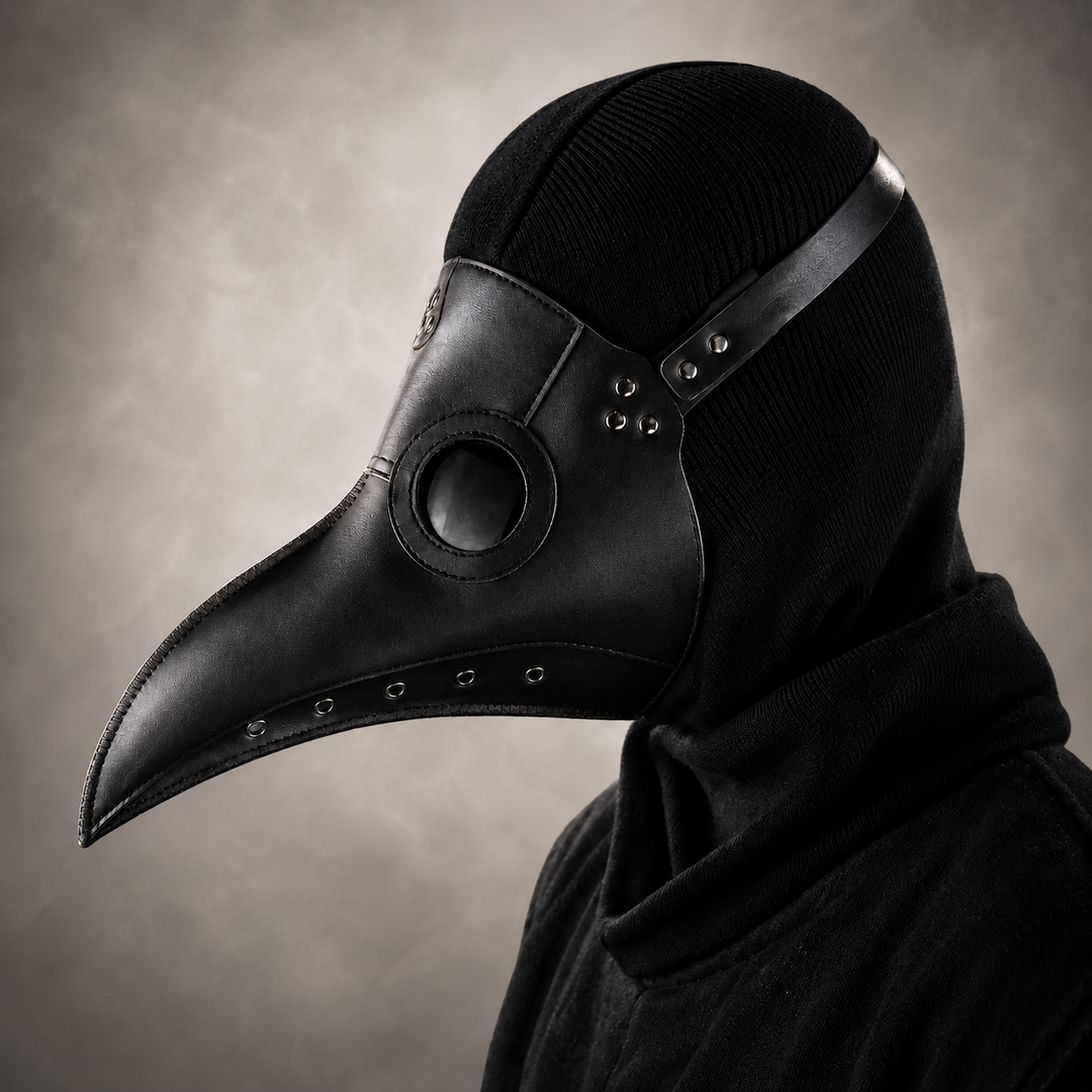Plague Doctor Mask and Hat Steampunk Halloween Costume Accessories