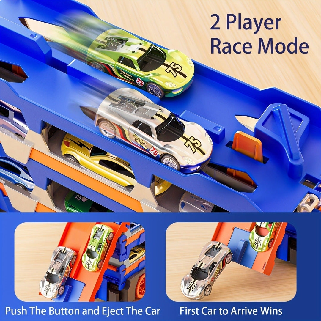 Dinosaur Race Track Toy Set with Cars and Catapult Track