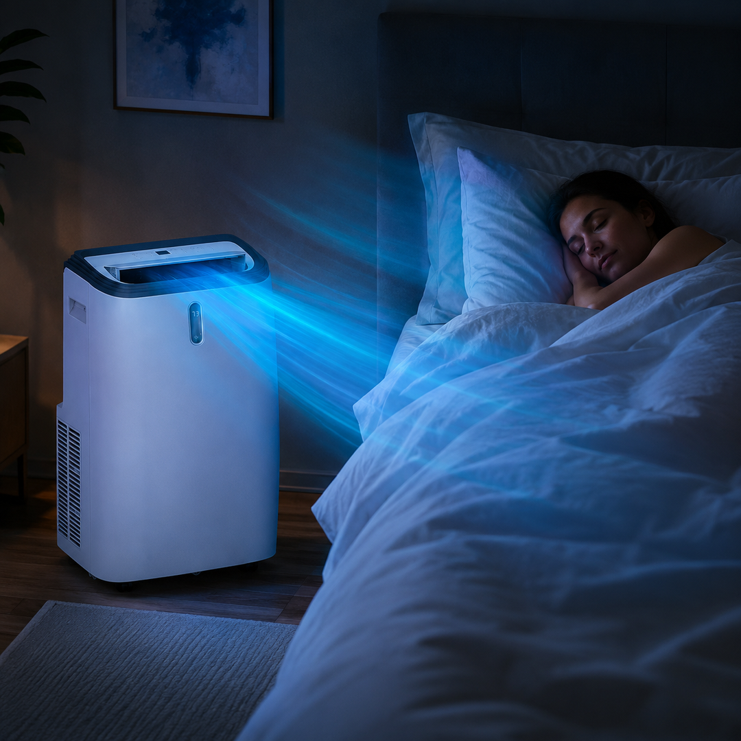12000 BTU Portable Air Conditioner Room Up to 550 Sq Ft White Mobile