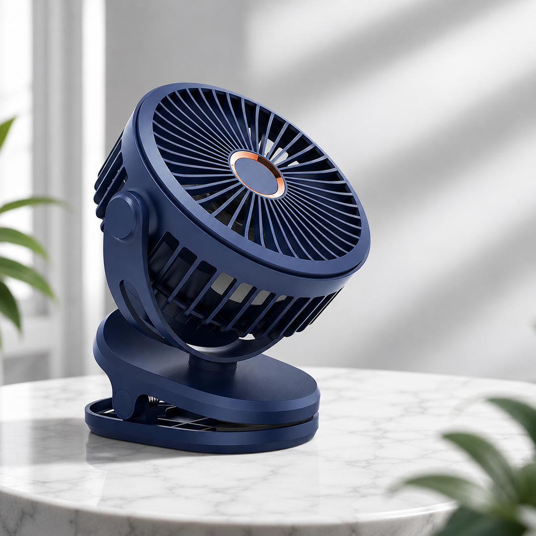Clip On Fan 10000mAh Rechargeable Portable Desk Fan 4 Speeds Quiet