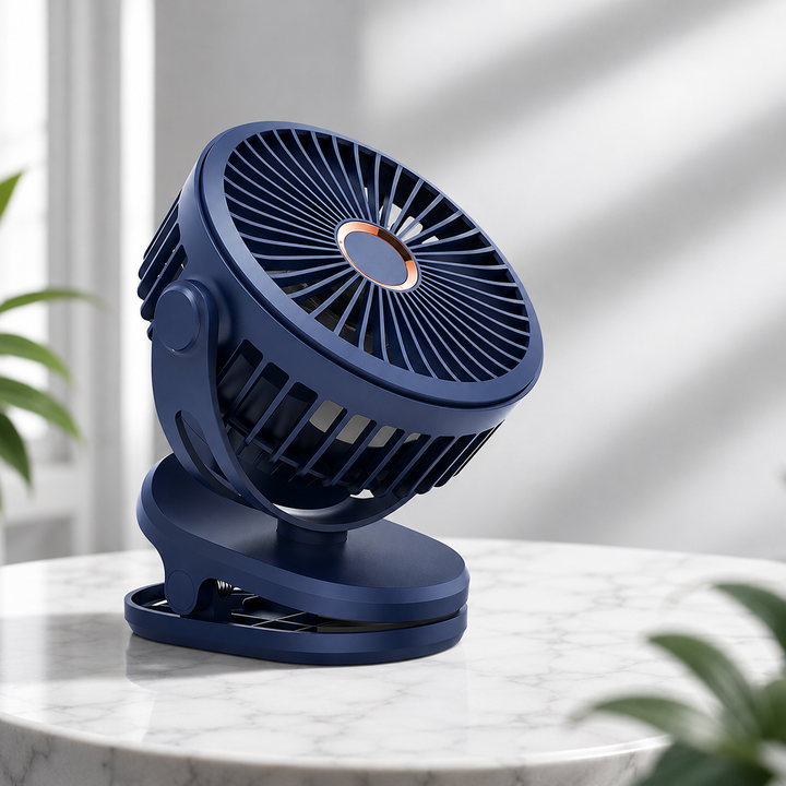 Clip On Fan 10000mAh Rechargeable Portable Desk Fan 4 Speeds Quiet