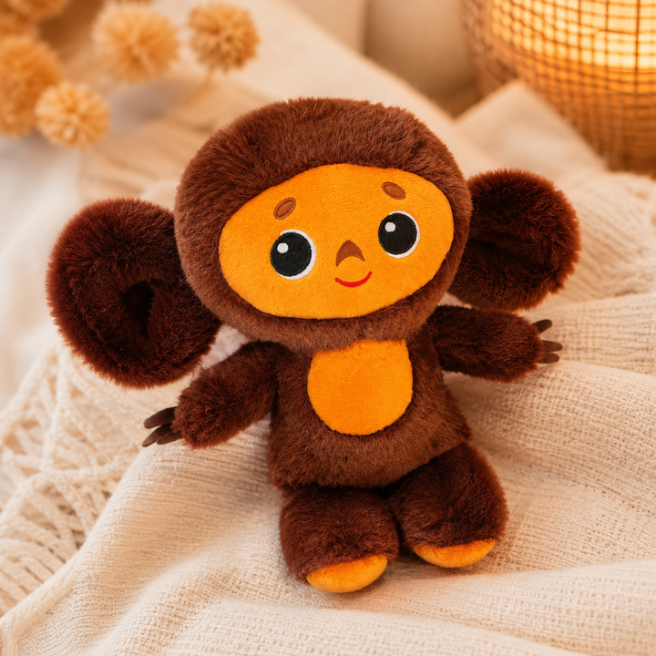 Adorable Big-Eared Brown Cartoon Plush Soft Stuffed Kids Gift