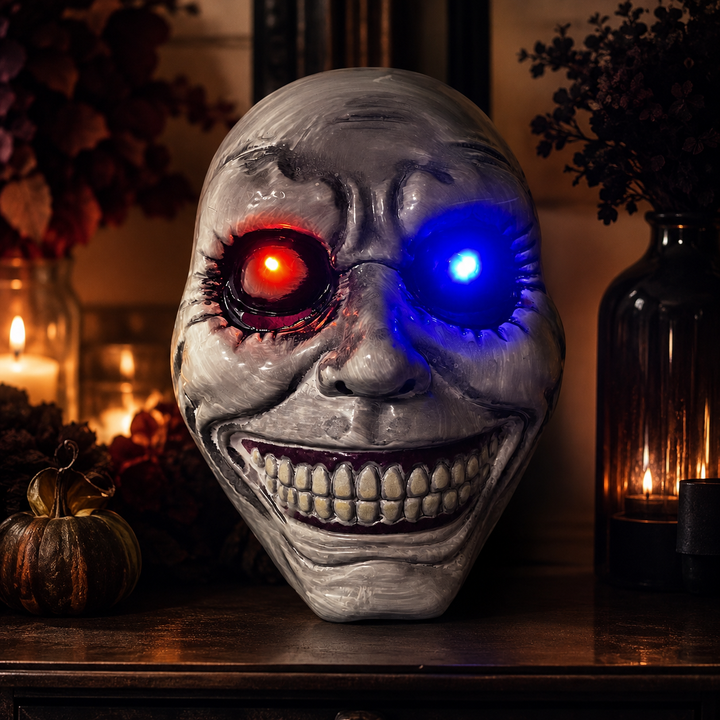 Glowing Skull Mask LED Eyes Halloween Costume Prop