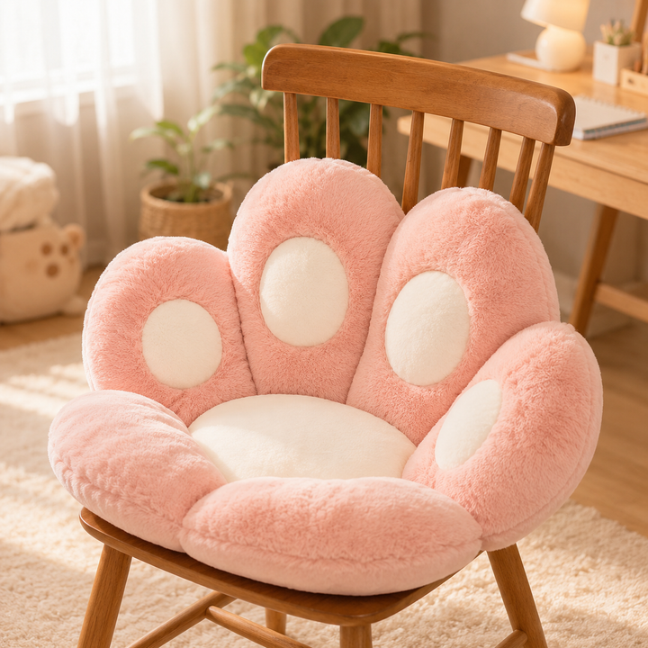 Kawaii Cat Paw Floor Cushion Soft Plush Butt Pad Home Decor