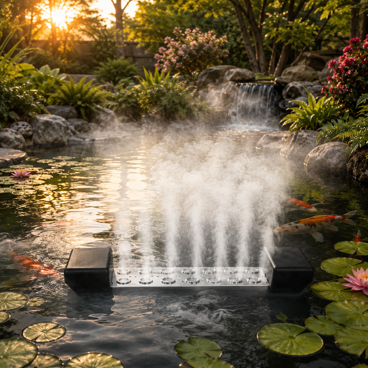 12 Head Ultrasonic Fogger Mist Maker 9000mL Pond Fountain Waterproof Humidifier