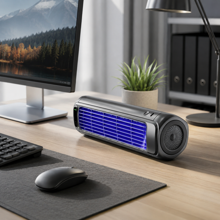 Portable AC Fan Wall Mount Desktop No Drilling 3-Speed Silent Home