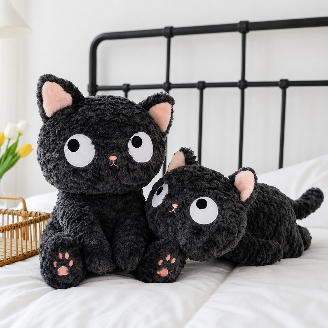 Black Cat Plush Doll Claw Machine Stuffed Kids Holiday Gift