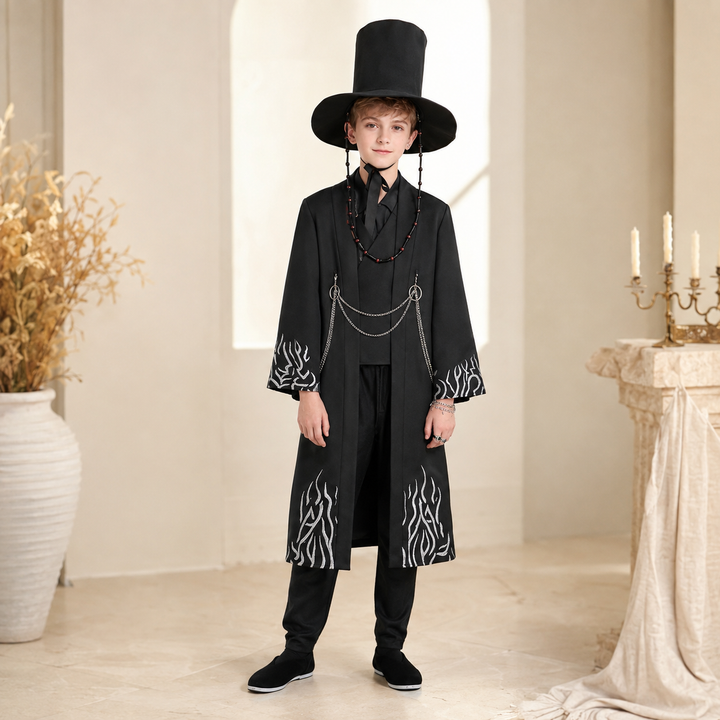 Jinu Demon Hunter Hanbok Cosplay Costume for Kids and Adult