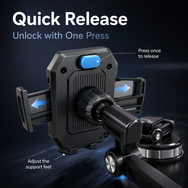 Car Phone Holder Suction Cup Mount 360 Degree Rotation