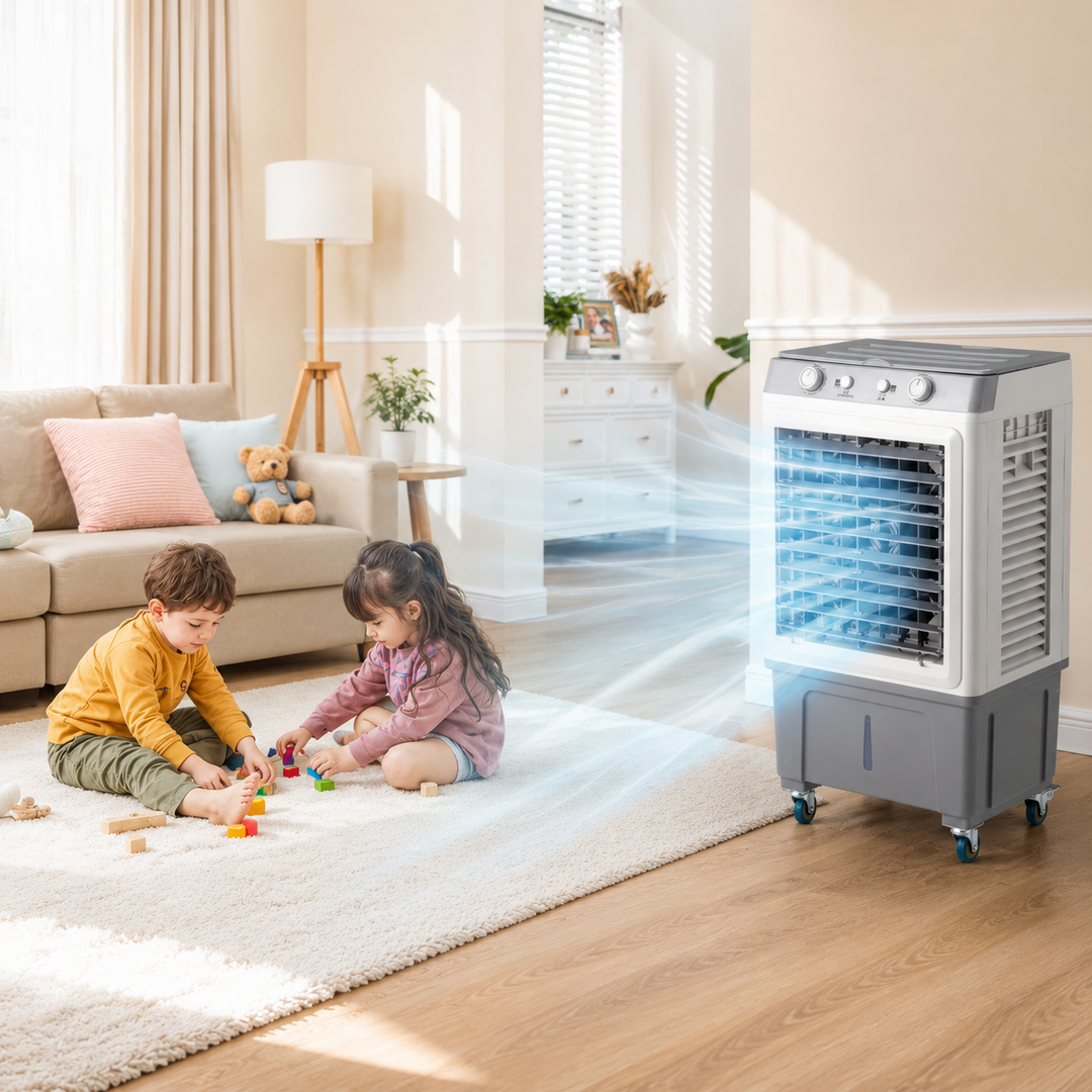 Mechanical Air Cooler Fan 4 Ice Crystals Portable Evaporative Home Office