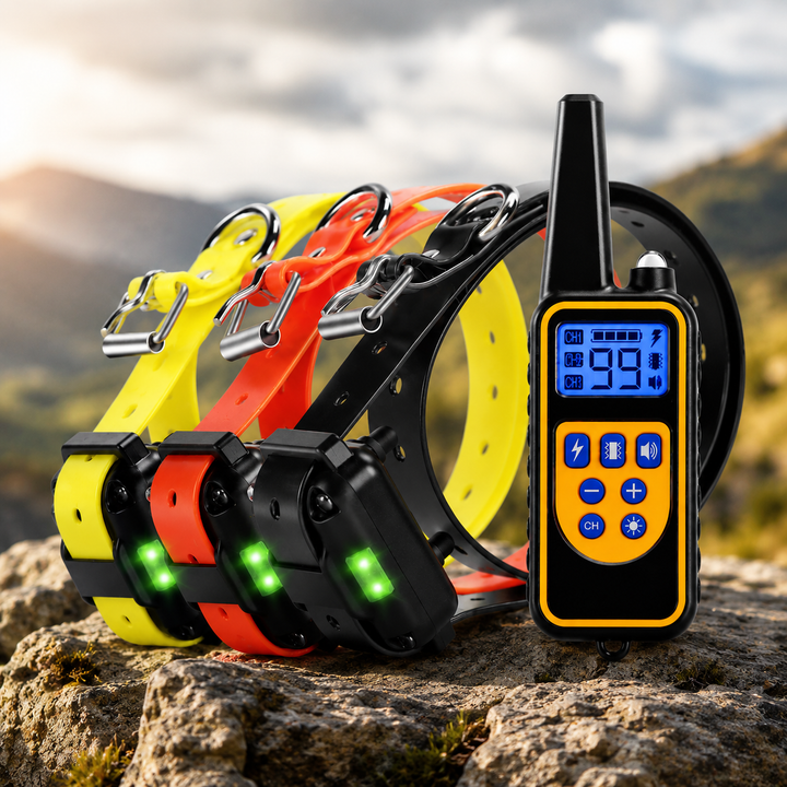 Dog Training Collar 3000FT Remote Rechargeable Waterproof for 1 2 or 3 Dogs