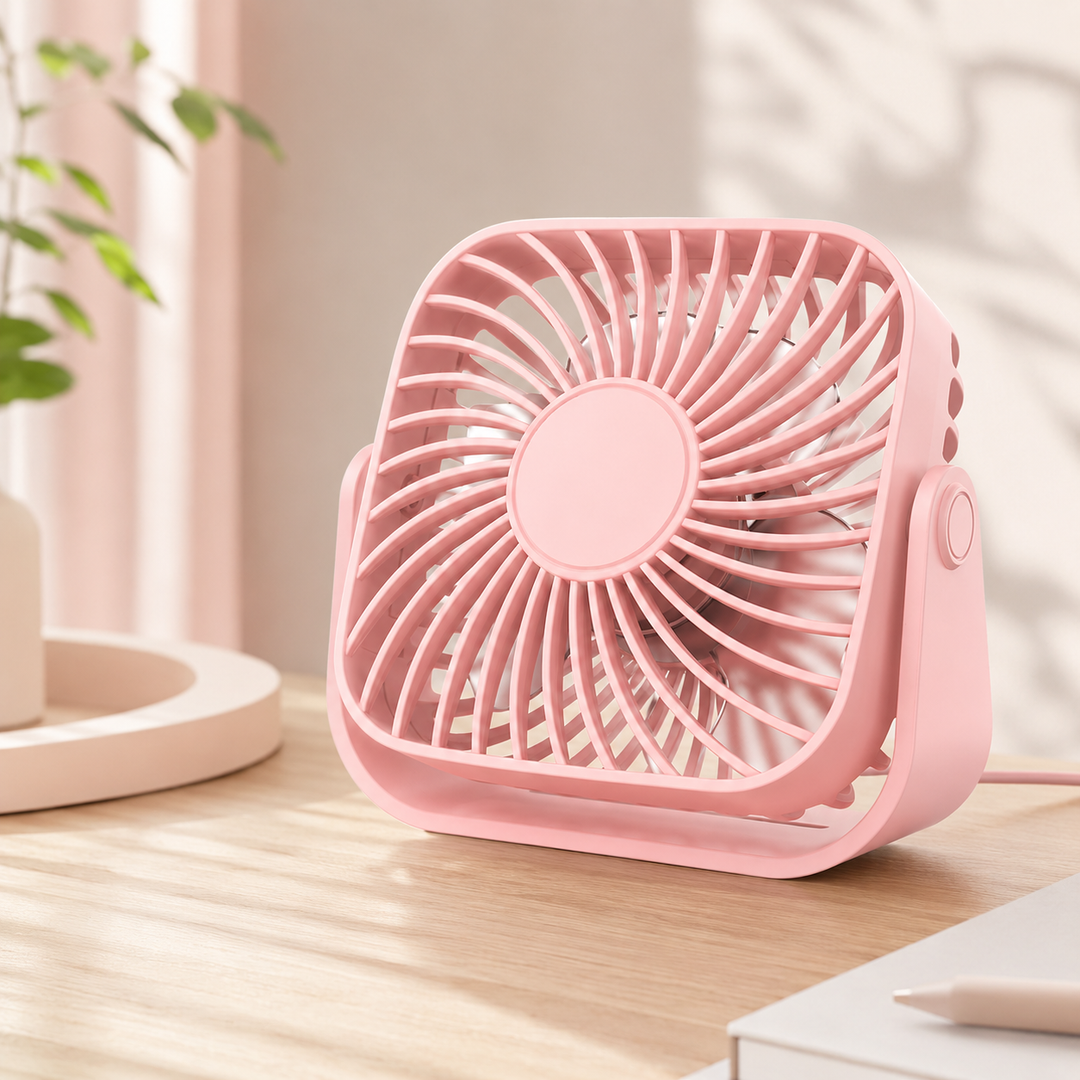 4 Inch USB Mini Portable Fan 3 Speed Quiet Personal Desk Fan 360 Adjustable