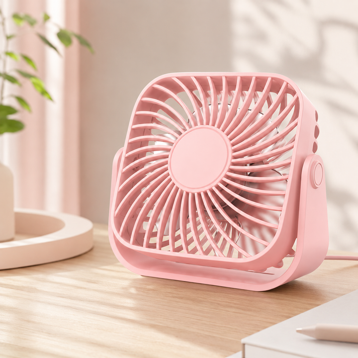 4 Inch USB Mini Portable Fan 3 Speed Quiet Personal Desk Fan 360 Adjustable