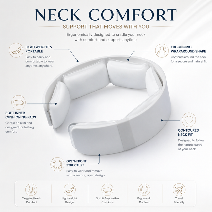 Neck Cooling Tube Hands-Free Ice Ring Reusable Cold Wrap Heat Relief