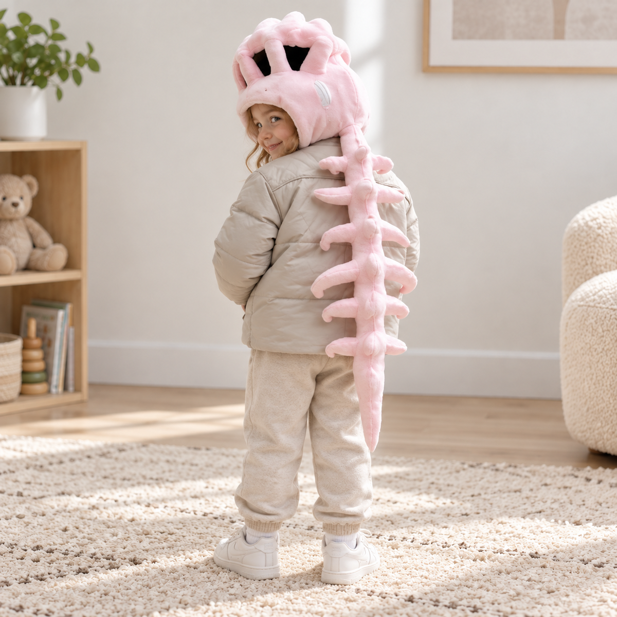Dinosaur Plush Exoskeleton Costume Kids and Adult Halloween Outfit