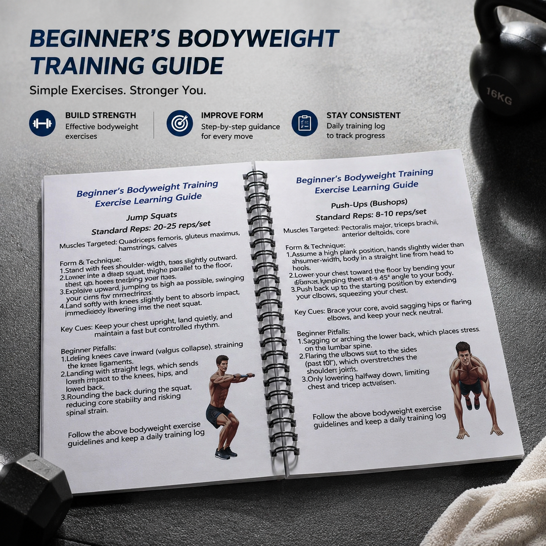 Calisthenics Workout Journal Bodyweight Training Log Daily Plan Exercise Book