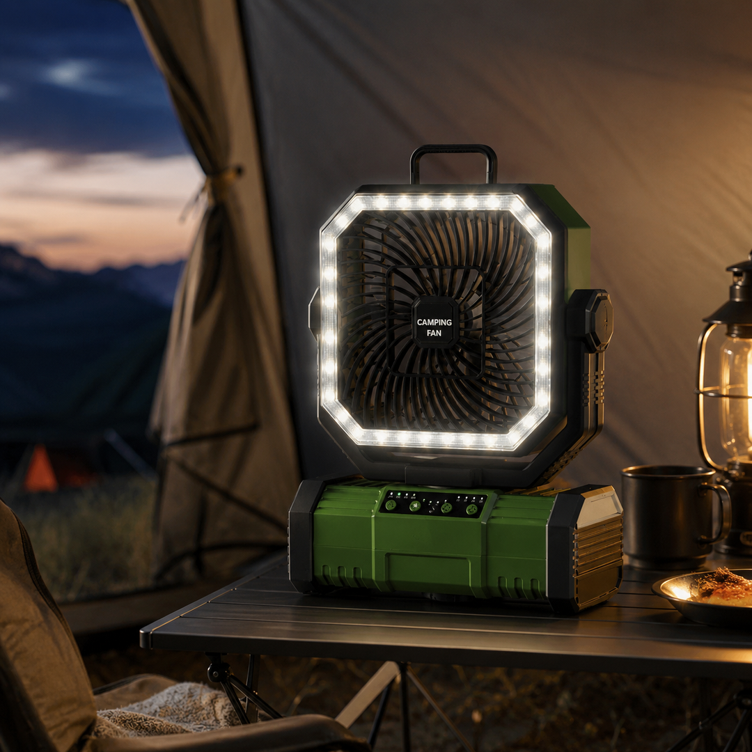 Camping Radiator Fan 20000mAh LED Lantern 8-Speed Outdoor Tent Jobsite