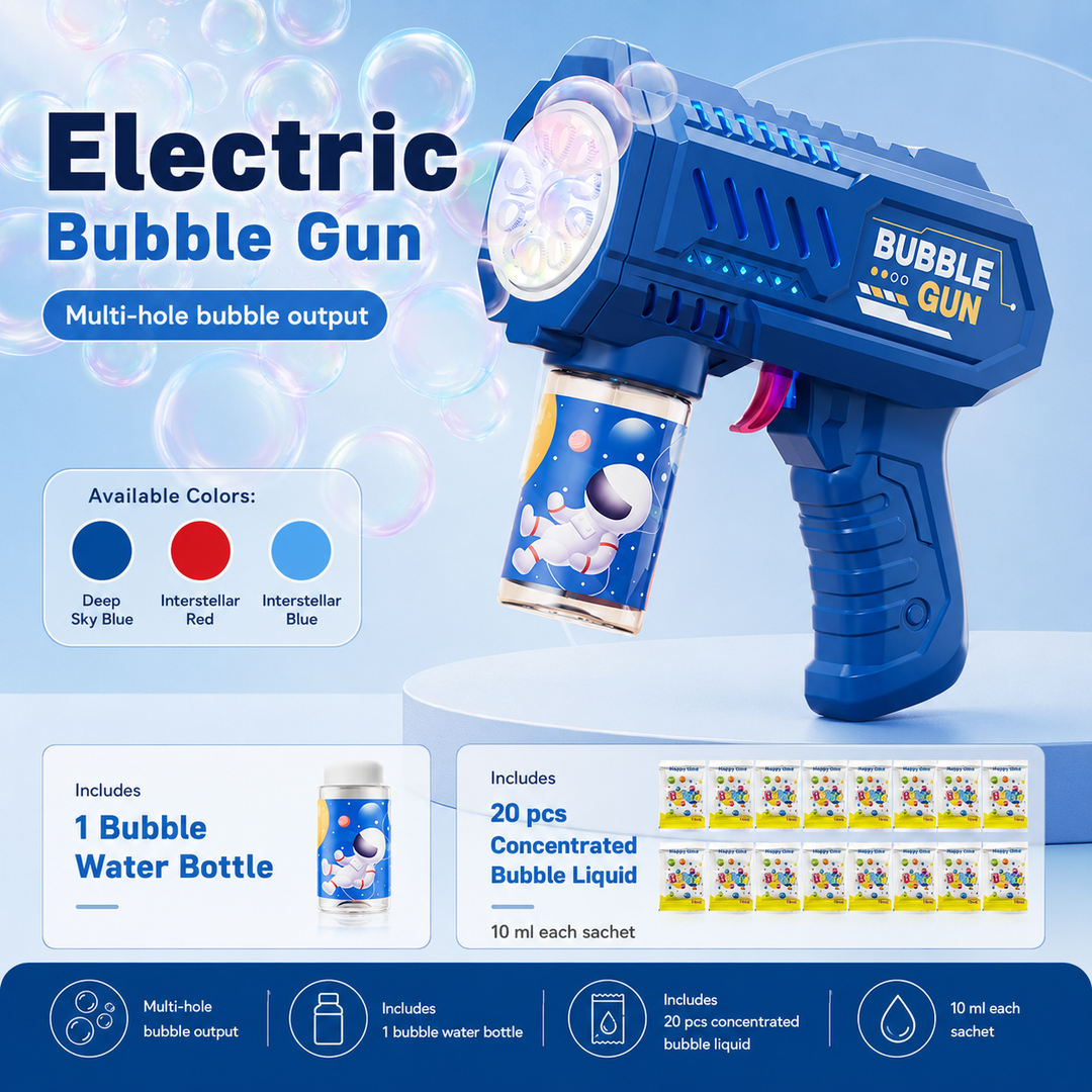 Automatic Bubble Gun Toy Space Bubble Machine Outdoor Holiday Gift Kids
