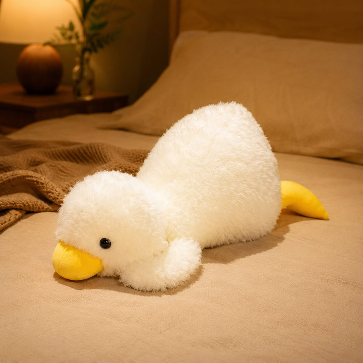 Cute Yellow Duck Plush Cartoon Party Pose Soothing Kids Pillow