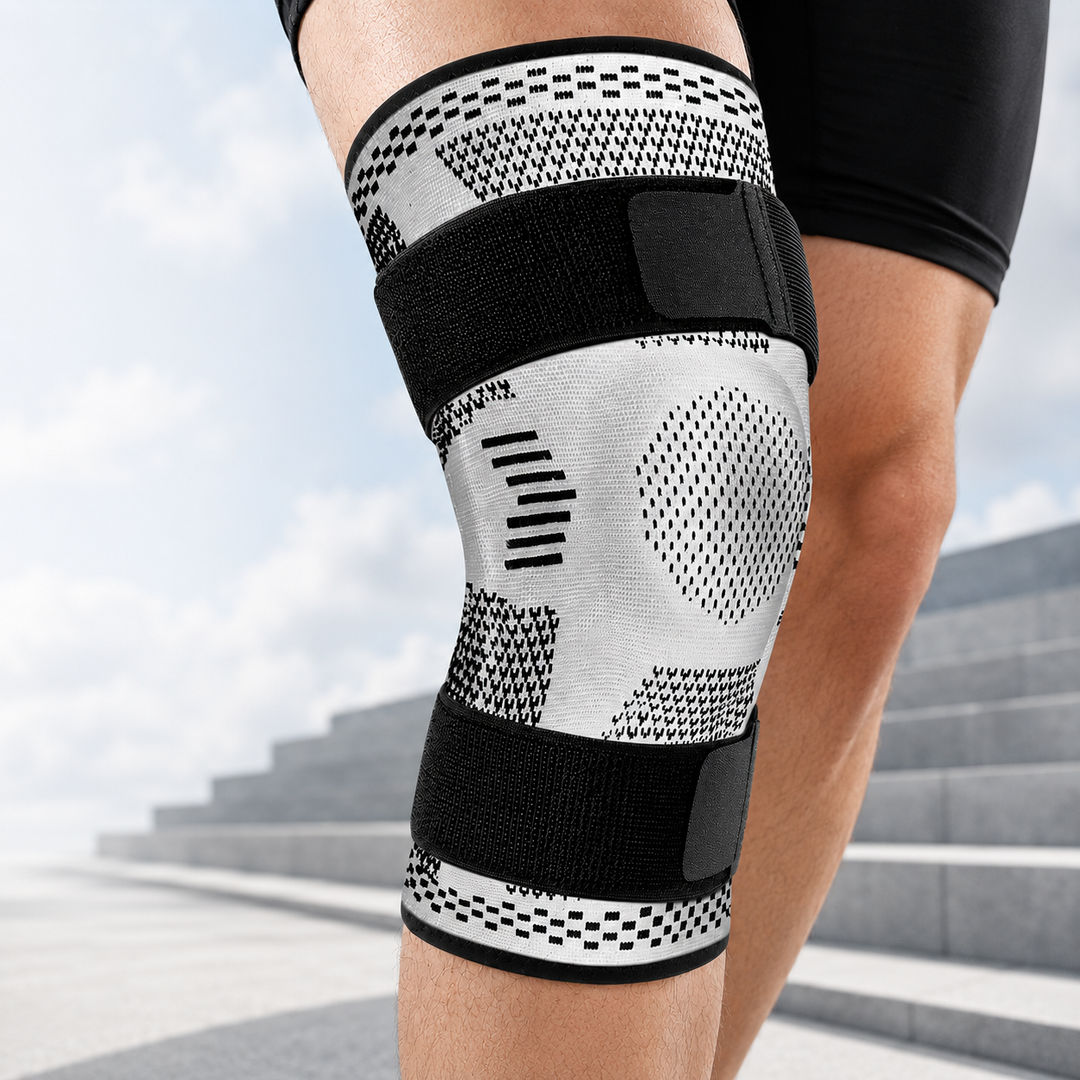 Compression Knee Brace Side Stabilizers Patella Gel Support Sleeve Sports