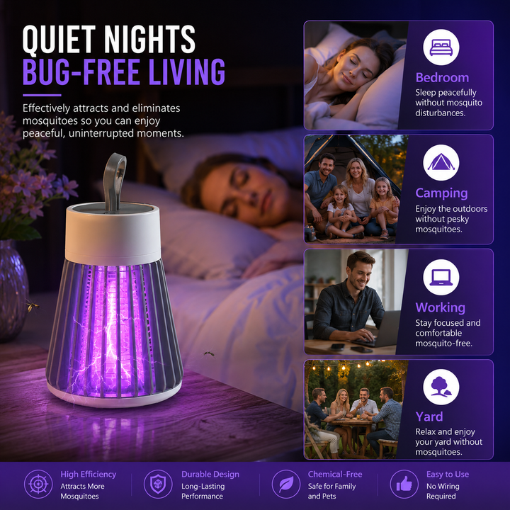 Electric Shock Bug Zapper UV Mosquito Killer Insect Trap Lamp