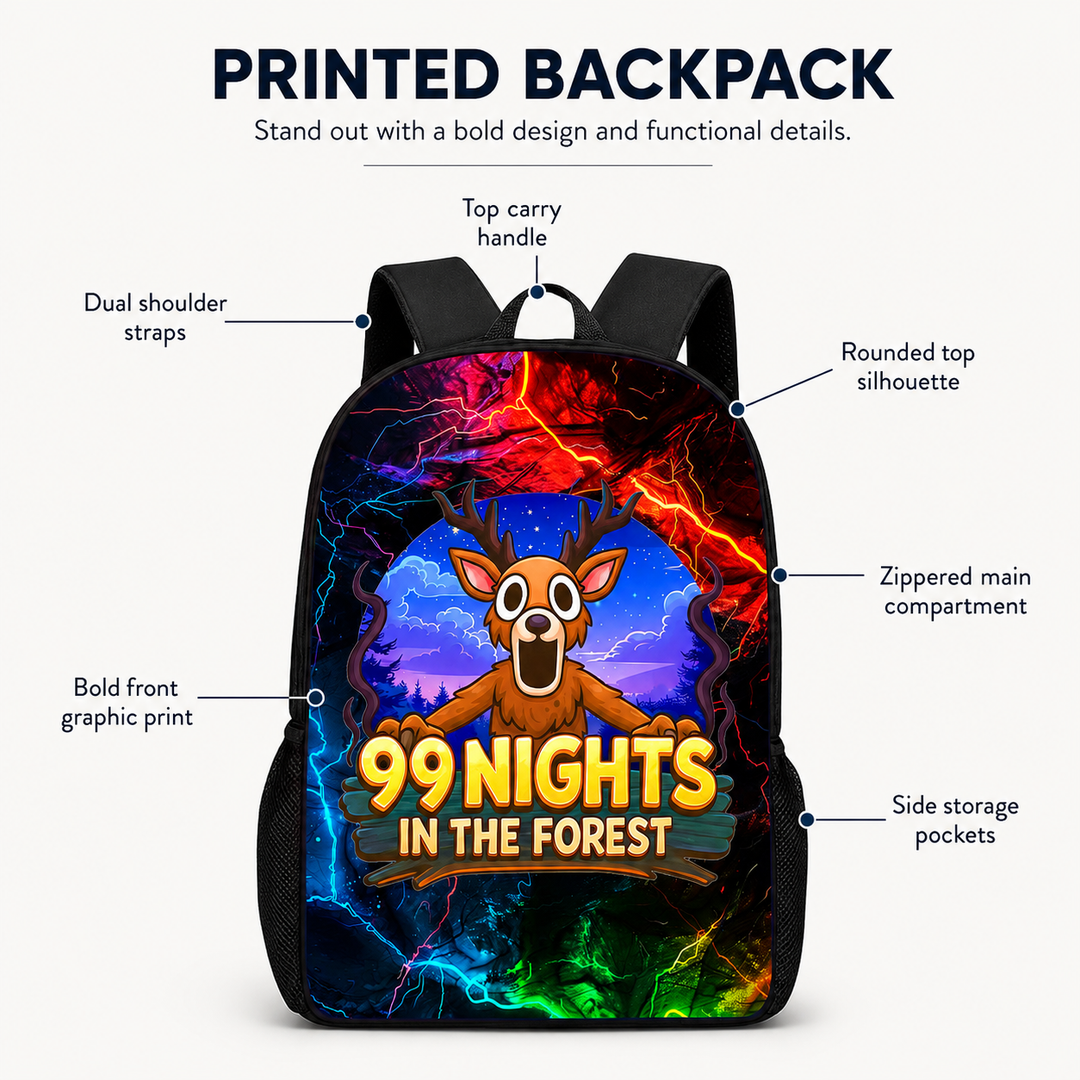 99 Nights in the Forest Kids School Backpack for Boys and Girls