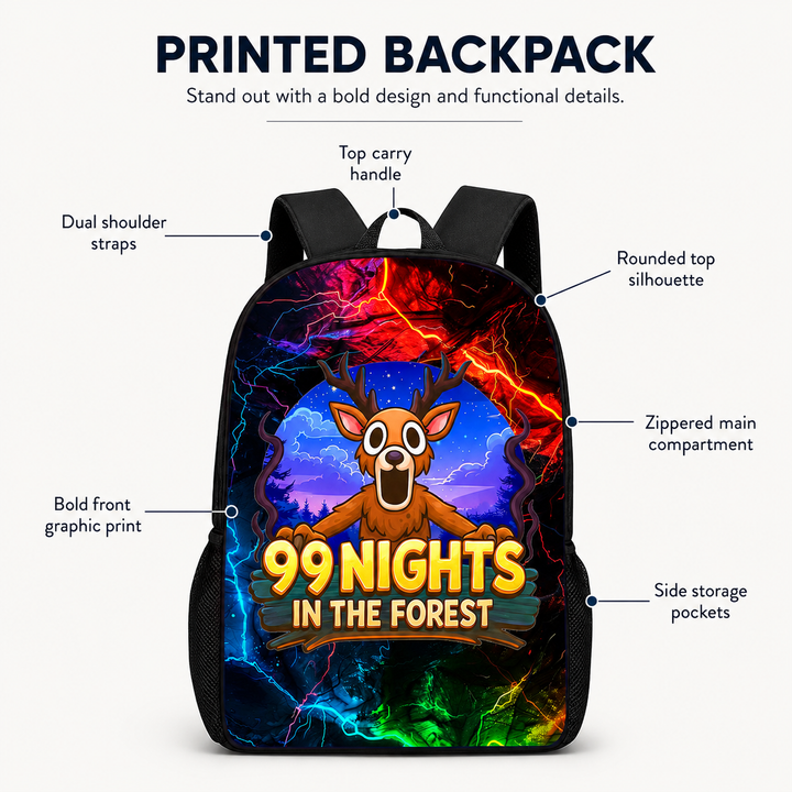 99 Nights in the Forest Kids School Backpack for Boys and Girls