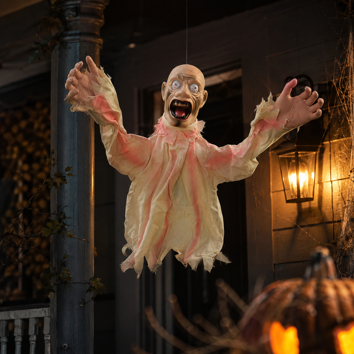 Hanging Zombie Prop Halloween Decoration Swinging Ghost