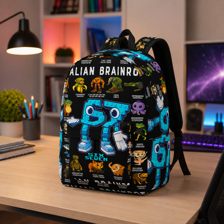 Six Seven 67 Unisex Lightweight School Laptop Backpack